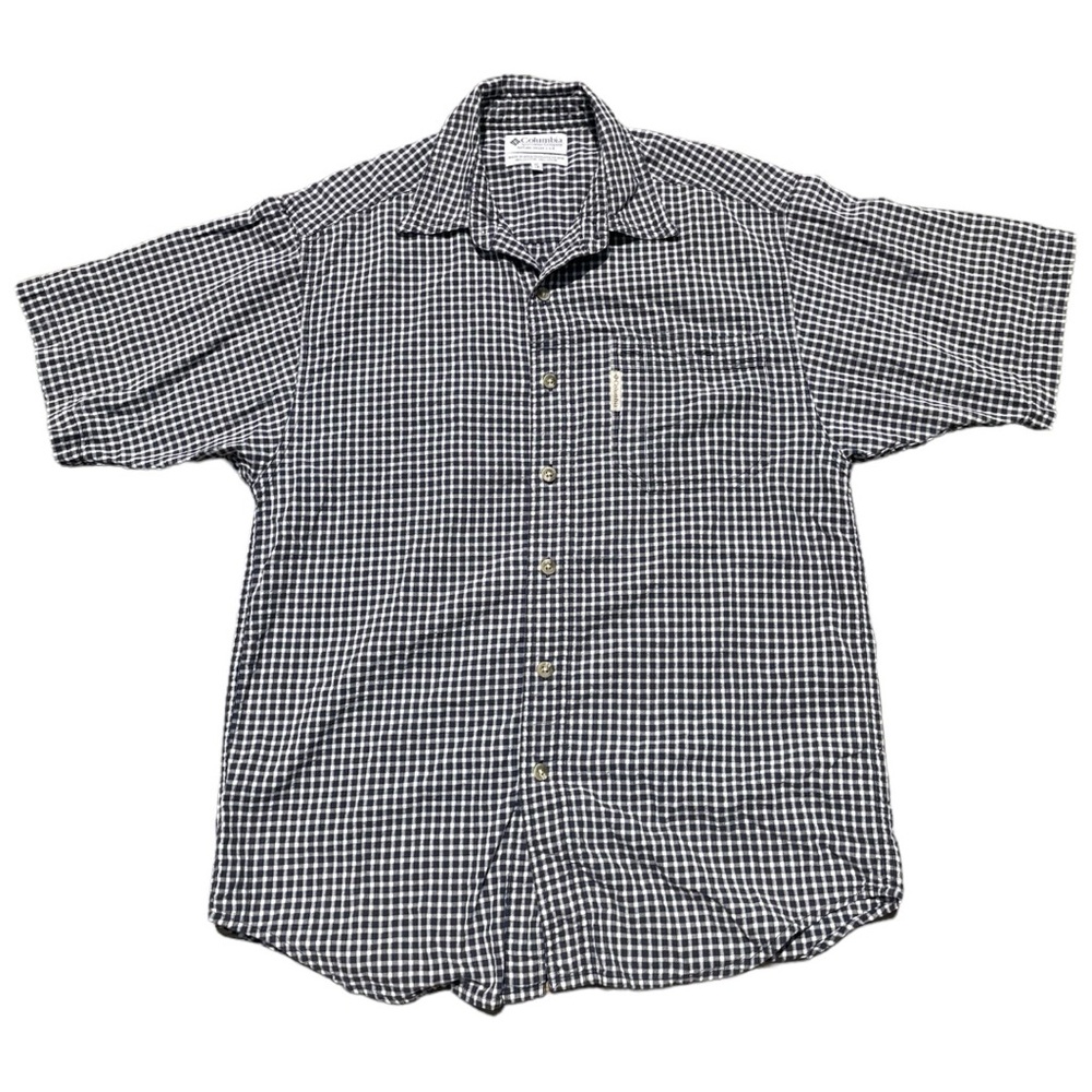 Navy Blue and White Columbia Button Down Shirt (S)